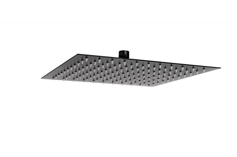 FDesign Cap De Dus Slim Patrat Inula, 300X300 Mm, 1/2, Metal, Negru, Seria: INULA