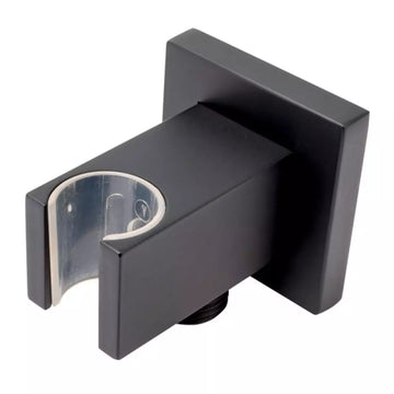 Racord dus patrat inula FDesign pentru baterie incastrata, cu suport dus, 1/2 , negru