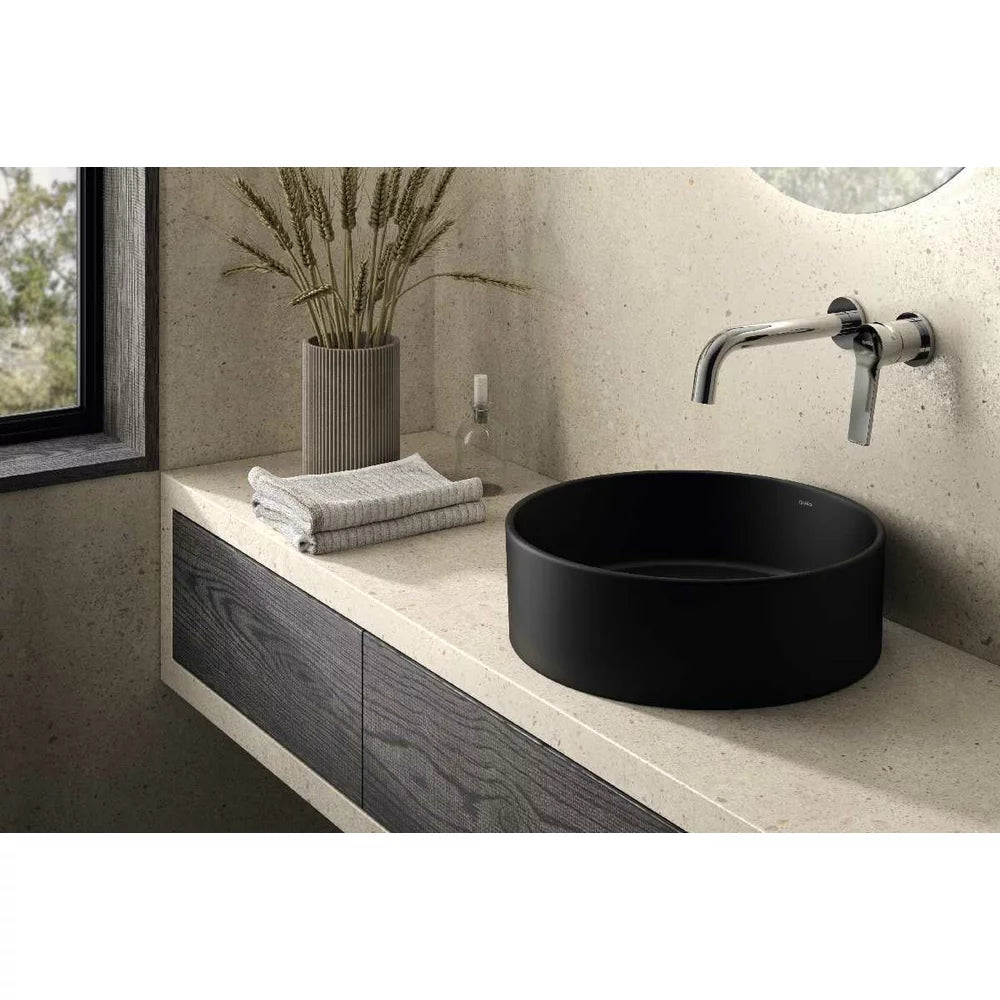 LAVOAR HERA ROTUND 38 CM, FARA PREAPLIN, NEGRU MAT