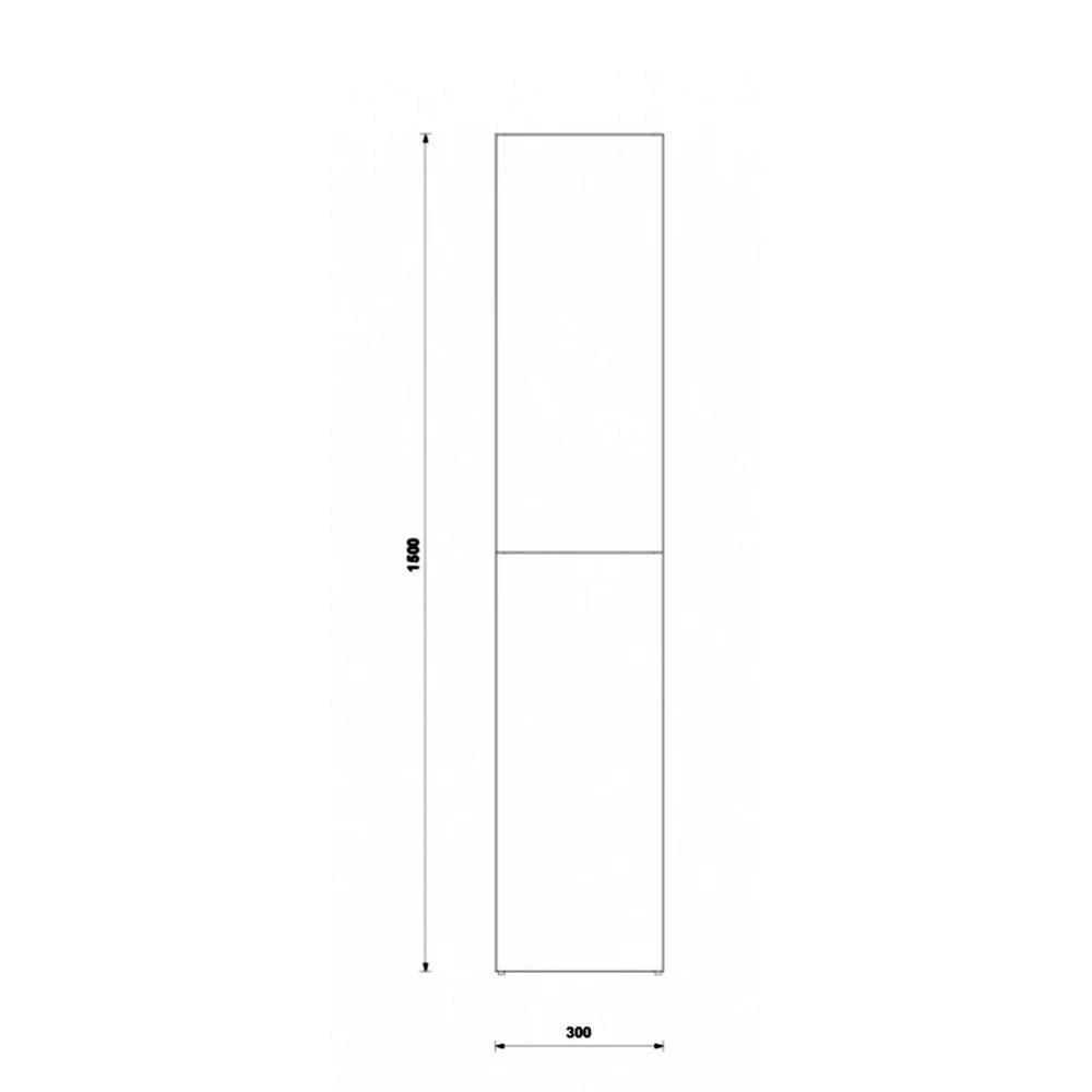 COLOANA DAILY 150X30 CM, DOUA USI, ANTRACIT LUCIOS