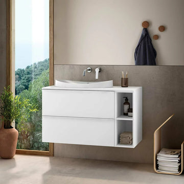 Dulap shona Gala 80X56X45.2 cm pentru lavoar, 2 sertare, alb mat