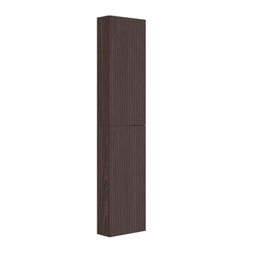 Coloana canaletto Gala 35X162X24 cm  , 2 usi walnut black, negru mat