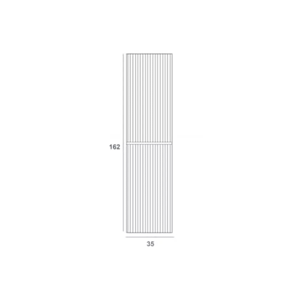 COLOANA CANALETTO 35X162X24 CM  , 2 USI WALNUT BLACK