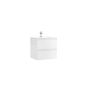 Mobilier daily Gala 60X46X56.5 alb lucios, 2 sertare, cu lavoar