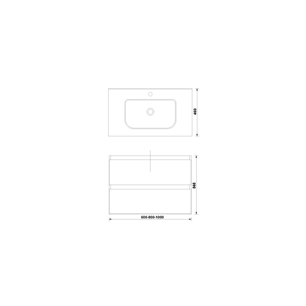 MOBILIER DAILY 60X46X56.5 ALB LUCIOS, 2 SERTARE,CU LAVOAR