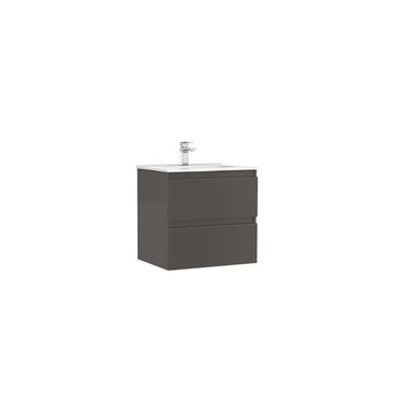 Mobilier daily Gala 60X46X56.5 antracit lucios, 2 sertare, cu lavoar