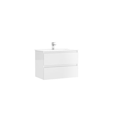 Mobilier daily Gala 80X46X56.5 alb lucios, 2 sertare, cu lavoar
