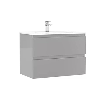 Mobilier daily Gala 80X46X56.5 galet lucios, 2 sertare, cu lavoar, gri lucios
