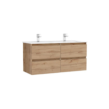 Mobilier daily Gala 120X46X56.5 stejar rustic, 4 sertare, cu lavoar, stejar