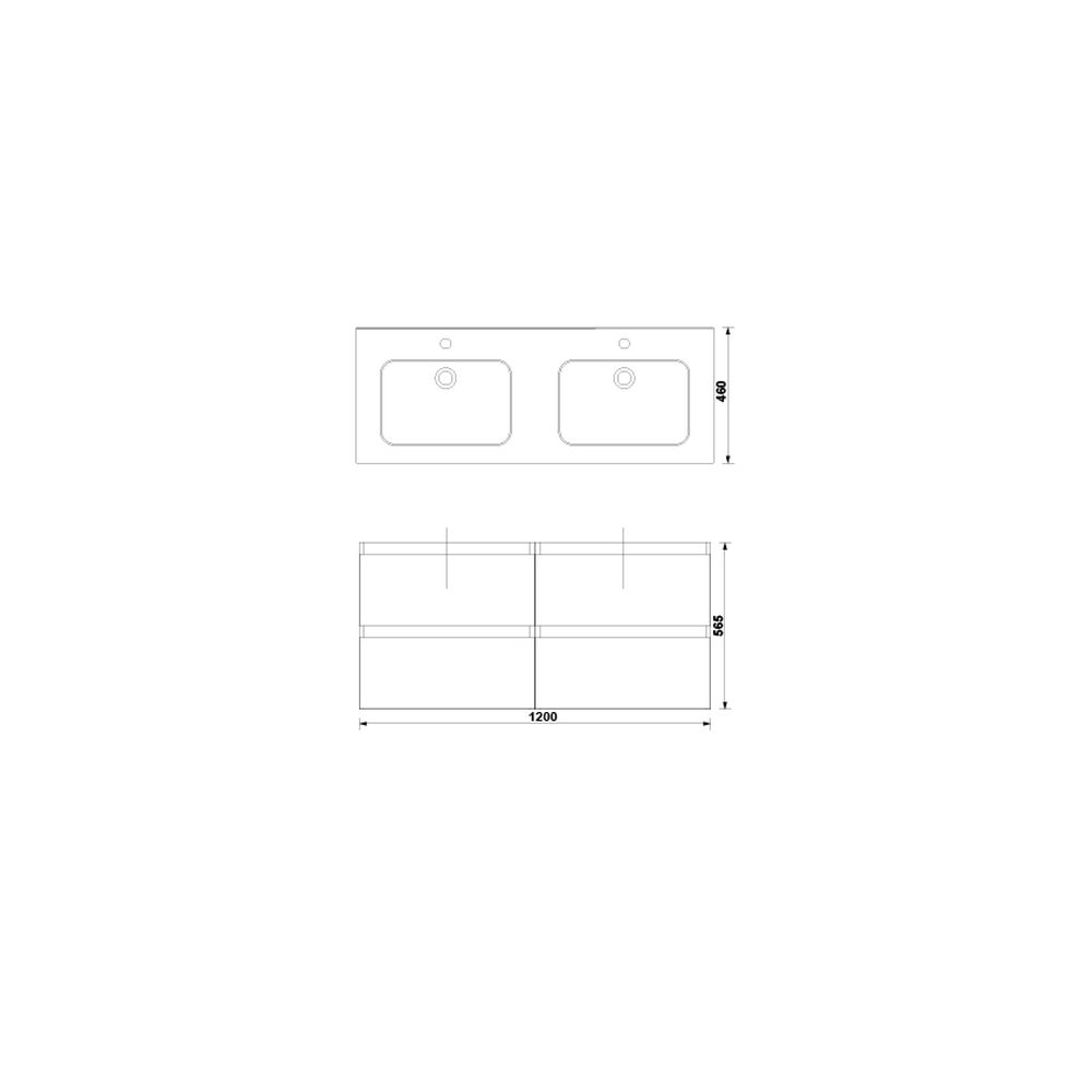 MOBILIER DAILY 120X46X56.5 STEJAR RUSTIC, 4 SERTARE,CU LAVOAR