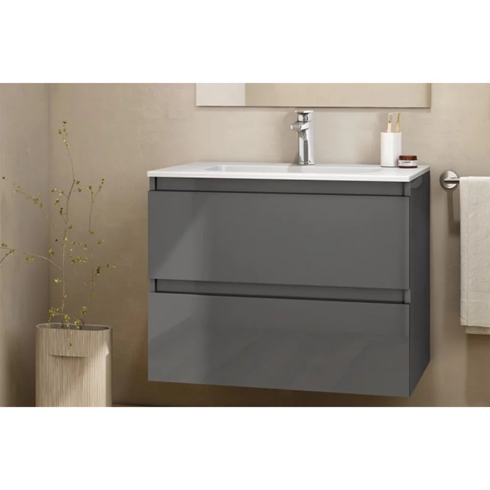MOBILIER DAILY 120X46X56.5 ANTRACIT LUCIOS, 4 SERTARE,CU LAVOAR