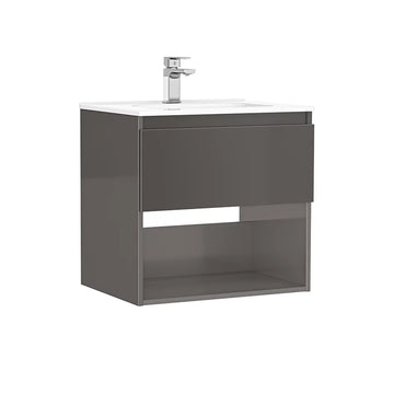 Mobilier daily Gala 60X46X56.5 antracit lucios, 1 sertar+raft, cu lavoar