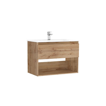 Mobilier daily Gala 80X46X56.5 stejar rustic, 1 sertar+raft, cu lavoar, stejar