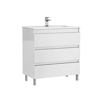 Mobilier daily Gala stativ 80X46X56.5 alb lucios, 3 sertare, cu lavoar