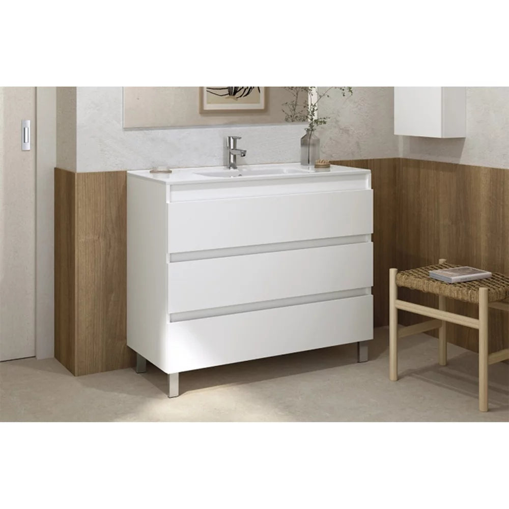 MOBILIER DAILY STATIV 80X46X56.5 ALB LUCIOS,3 SERTARE,CU LAVOAR