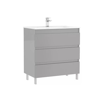 Mobilier daily Gala stativ 80X46X56.5 galet lucios, 3 sertare, cu lavoar, gri lucios