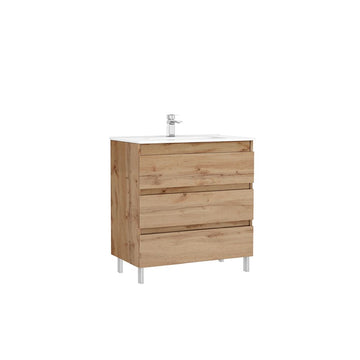 Mobilier daily Gala stativ 80X46X56.5 stejar rustic, 3 sertare, cu lavoar
