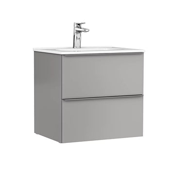 Mobilier shona Gala 60X46X56.5 galet mat, 2 sertare, cu lavoar klea, gri mat