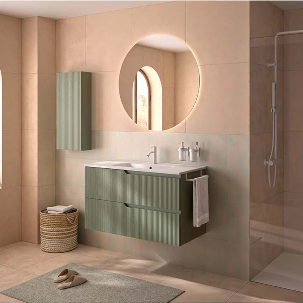 Set mobilier Gala Canaletto 99.5X46X56.5 cm cu lavoar luc 101X46 cm, 2 sertare, green