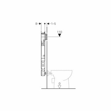 Sistem instalare cu rezervor Geberit 8 cm cal. i