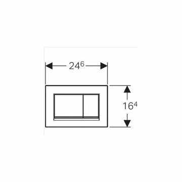 Clapeta Geberit actionare rezervor incastrat sigma 30  alb mat lacuit-crom easy to clean