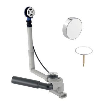 Ornament Geberit pentru sifon cada DIAM.52 mm cu actionare prin rotire, alb-crom