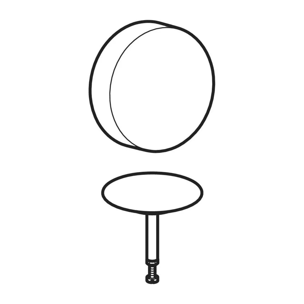 Ornament Geberit pentru sifon cada DIAM.52 mm cu actionare prin rotire, alb-crom