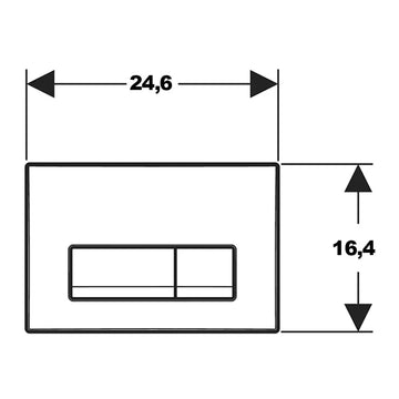 Prepack duofix Geberit delta nou cu clapeta DELTA50 negru lucios, set fixare, inclusiv traversa, si set fonoizolant