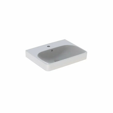 Lavoar Geberit smyle square 55X44 cu orificiu baterie si preplin