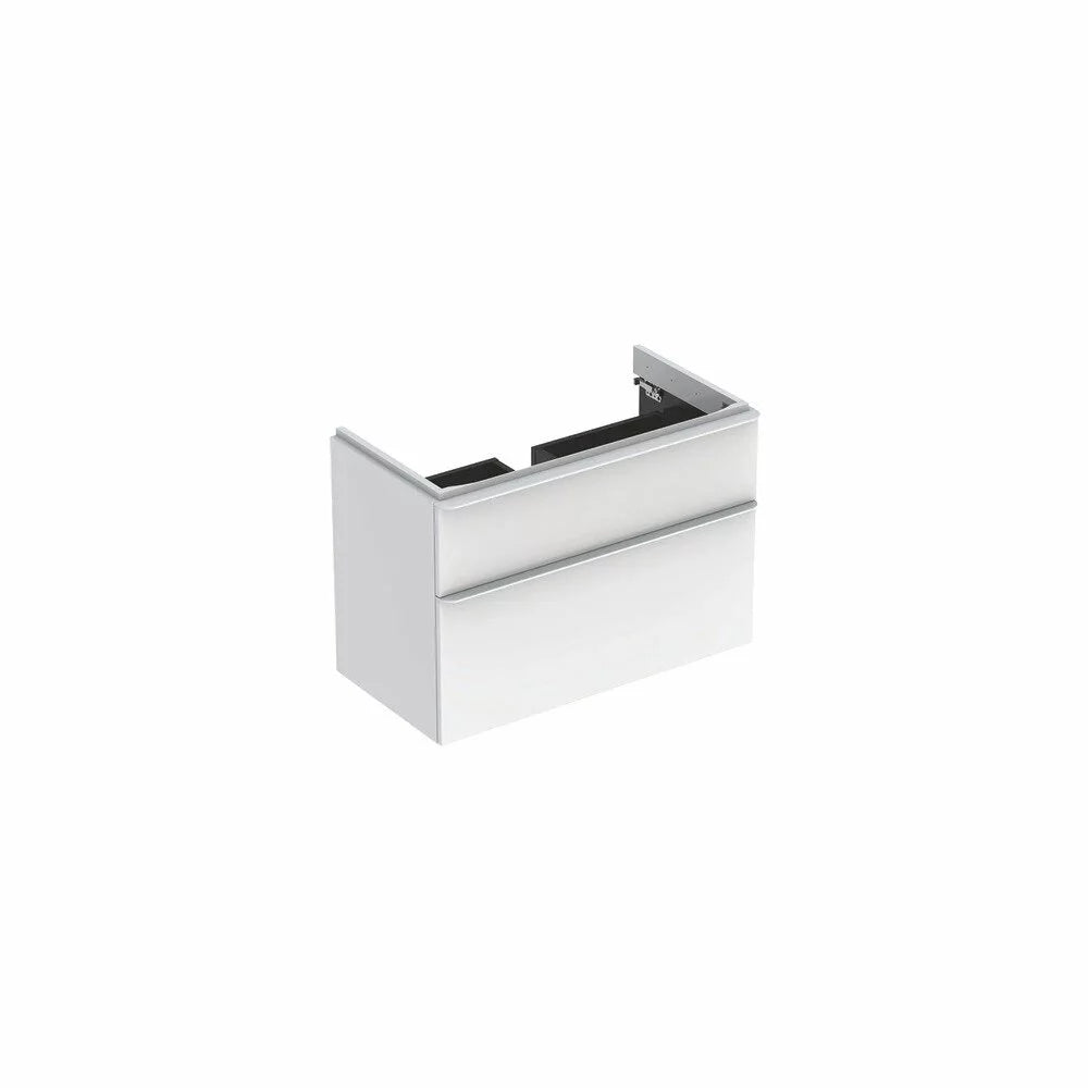 MOBILIER PENTRU LAVOAR SMYLE SQUARE CU DOUA SERTARE 88.4X61.7X47 ALB LUCIOS