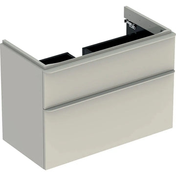 Mobilier pentru lavoar smyle Geberit square cu 2 sertare 88.4X61.7X47 gri nisip lucios