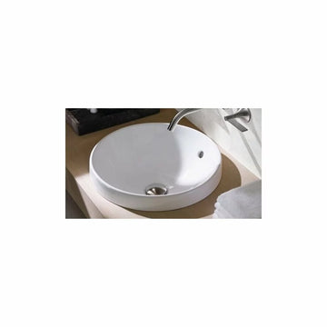 Lavoar încorporat Geberit variform, rotund D-40CM, preaplin vizibil, glazurat alb