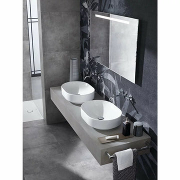 Lavoar pe blat Geberit variform, oval B-55CM, T-40CM, fara preaplin, alb