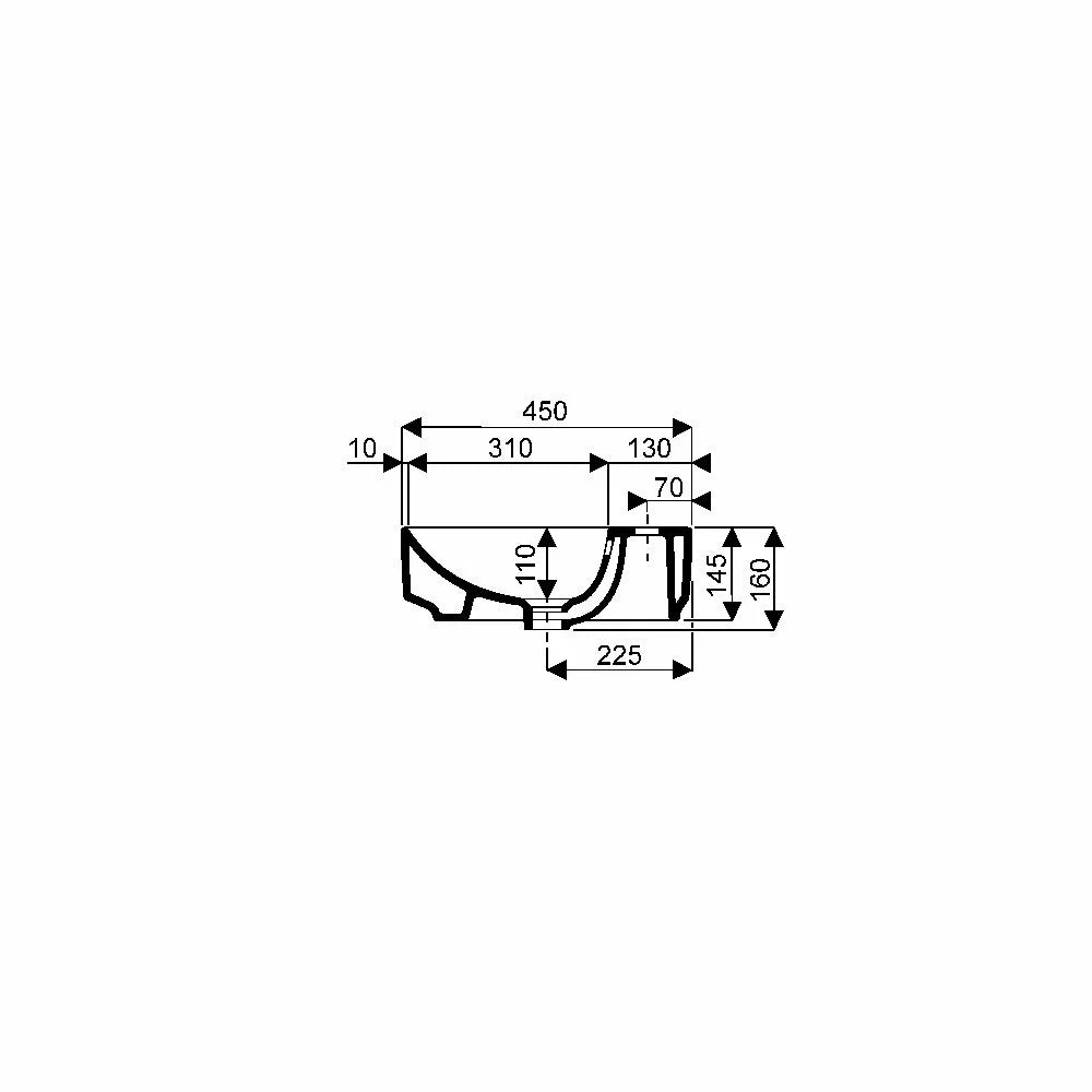 LAVOAR PE BLAT GEBERIT VARIFORM, ELIPTIC, CU BANC CU ORIFICII DE ROBINET B-60CM,T-45CM,PREAPLIN VIZIBIL, ALB