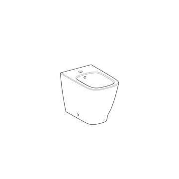Bideu btw smyle Geberit square rimfree cu fixare ascunsa