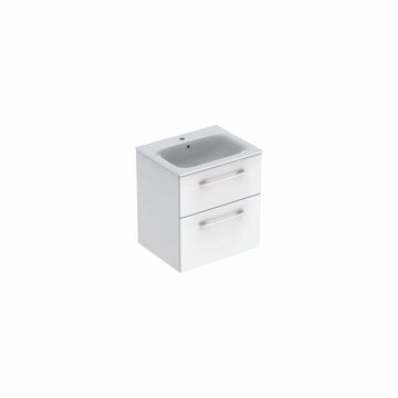 Mobilier 60 cm selnova Geberit square cu lavoar, 2 sertare, alb