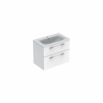 Mobilier 80 cm selnova Geberit square cu lavoar, 2 sertare, alb