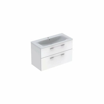 Mobilier 100 cm selnova Geberit square cu lavoar, 2 sertare, alb