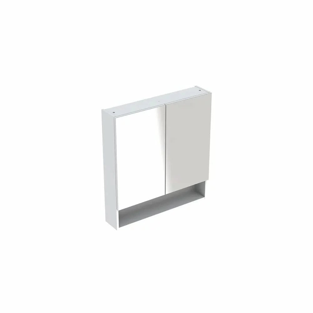 DULAP CU OGLINDA 60 CM SELNOVA SQUARE CU DOUA USI, ALB,