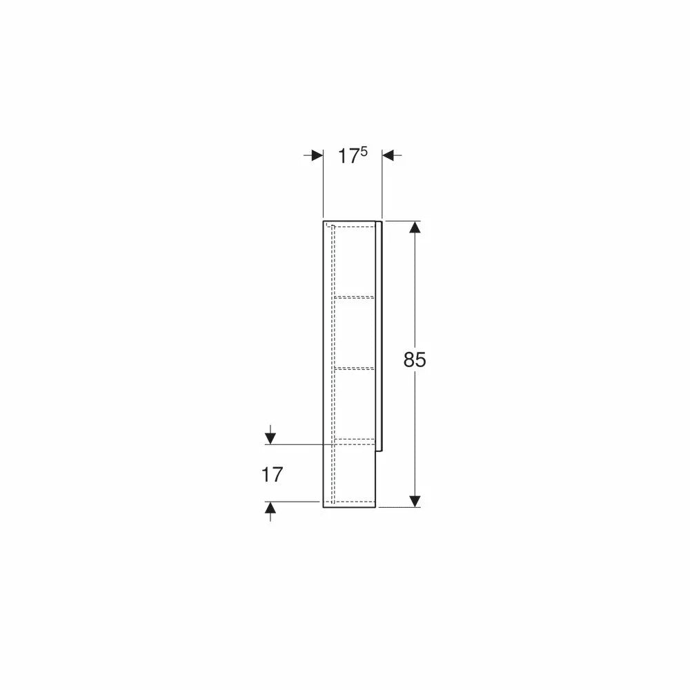 DULAP CU OGLINDA 80 CM SELNOVA SQUARE CU DOUA USI, NUC AMERICAN HICKORY DESCHIS