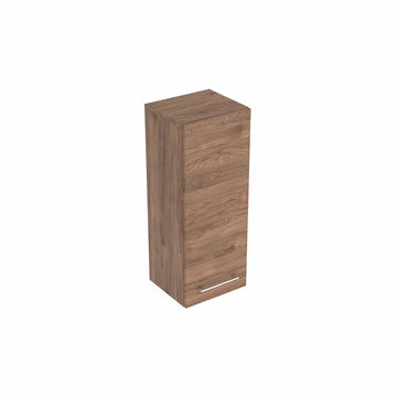 Dulap inaltime 85 cm selnova Geberit square cu o usa, nuc american hickory, alb