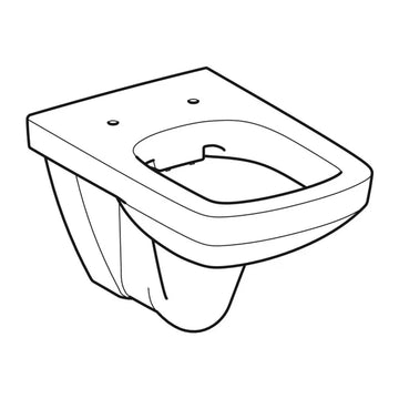 Vas WC suspendat Geberit selnova square rimfree, alb lucios