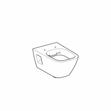 Vas WC suspendat selnova Geberit square rimfree, alb lucios