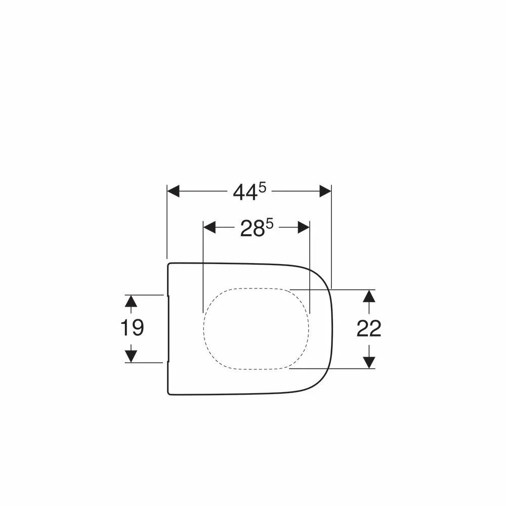 Capac WC Geberit Selnova square soft close, alb lucios, inchidere lenta