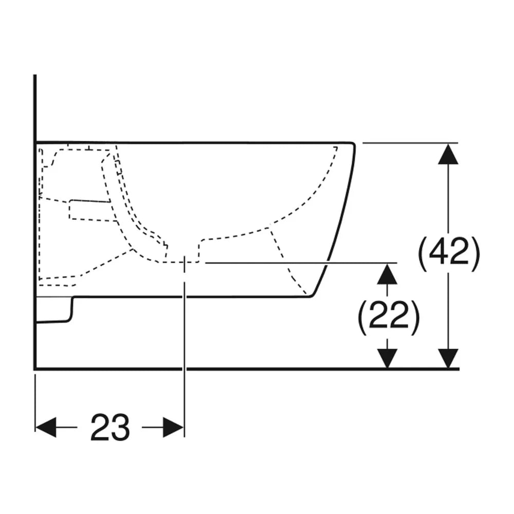 Bideu suspendat Geberit Icon alb nou, 53 x 35 cm