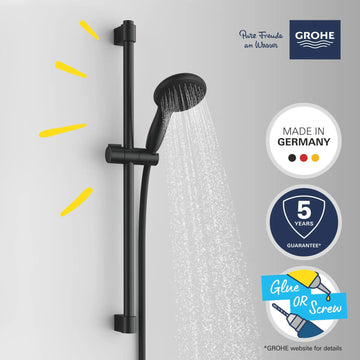 Set dus vitalio Grohe start 2 jet 110 mm negru mat