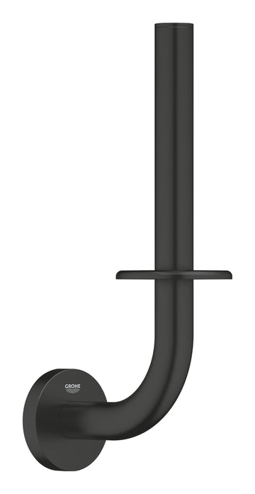 Rezerva suport hartie igienica essentials Grohe nou matte black, crom lucios