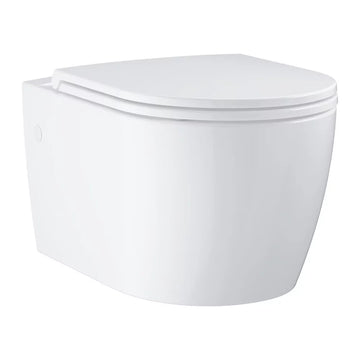 Set vas WC bau Grohe ceramic suspendat cu capac soft close slim, alb lucios