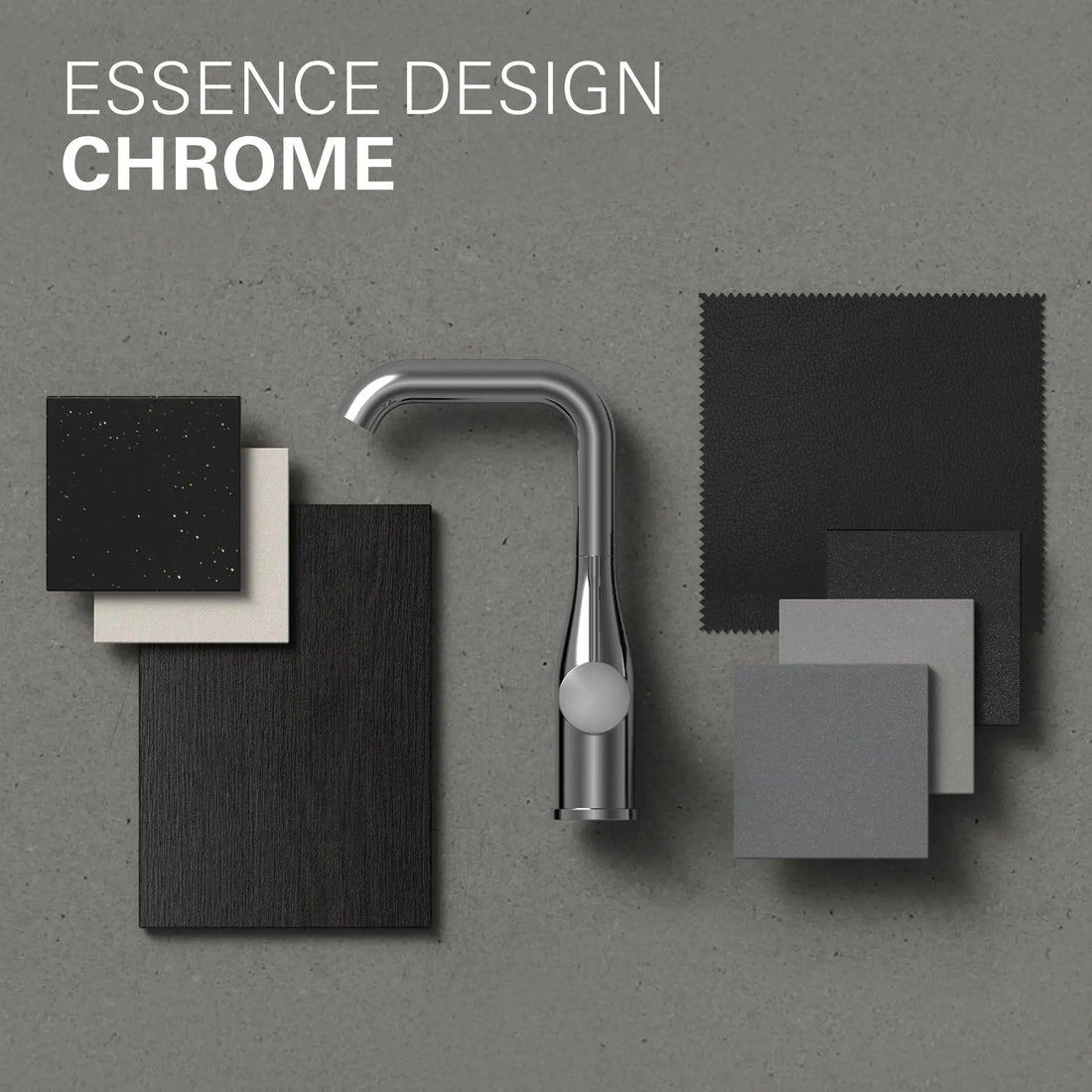 Ornament baterie lavoar Grohe Essence cu 2 gauri L-Size 230 mm, otel, necesita corp ingropat, montaj incastrat