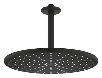 Cap dus rainshower Grohe mono 310 mm si brat dus 142MM phantom black, negru mat